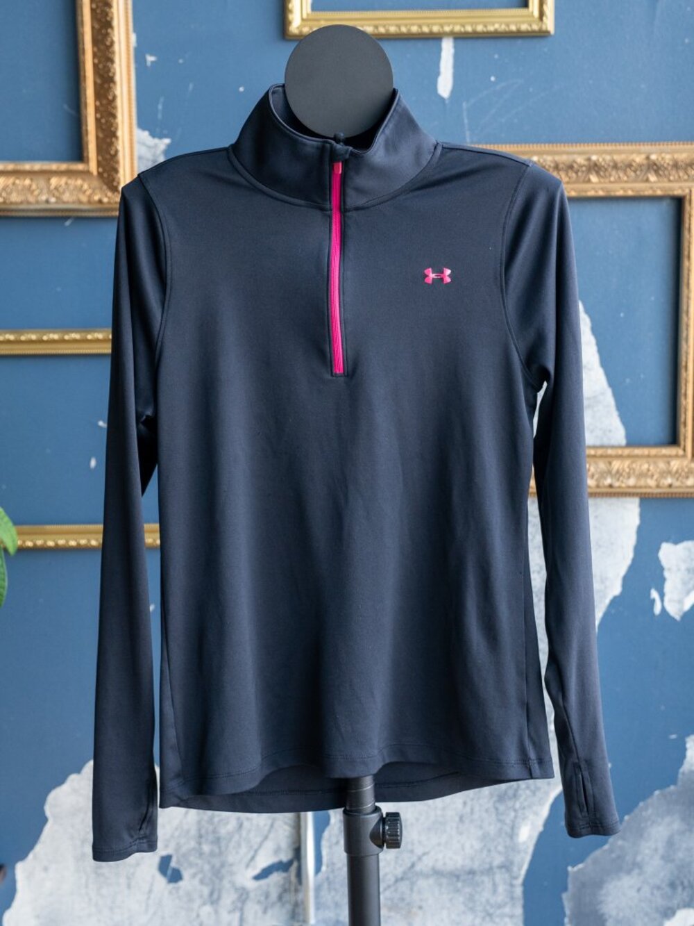 Under Armour Women's Quarter Zip Pullover Heatgear Long Sleeve Athletic Small